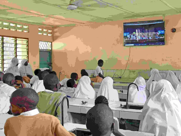Students in an ICT class at Shikaadabu Secondary School